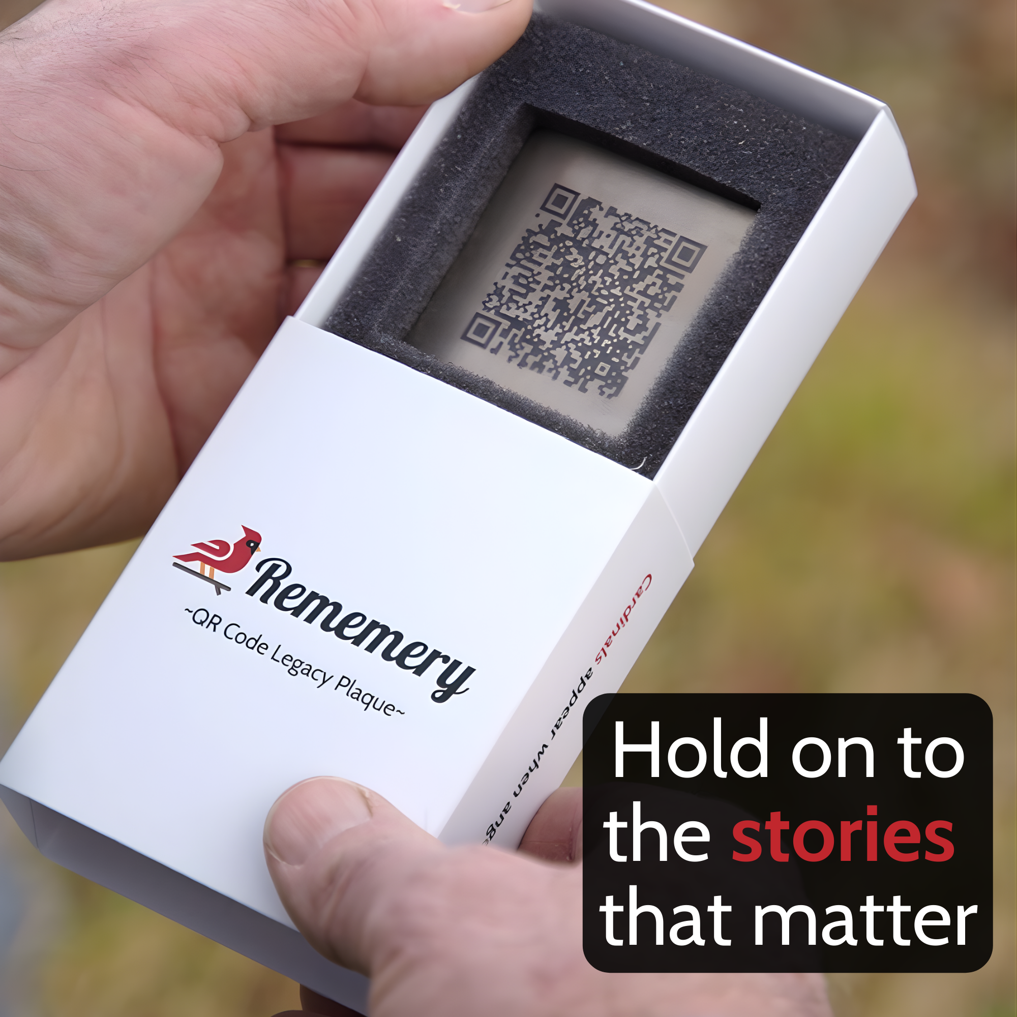 Rememery QR Code Plaque + Legacy Site