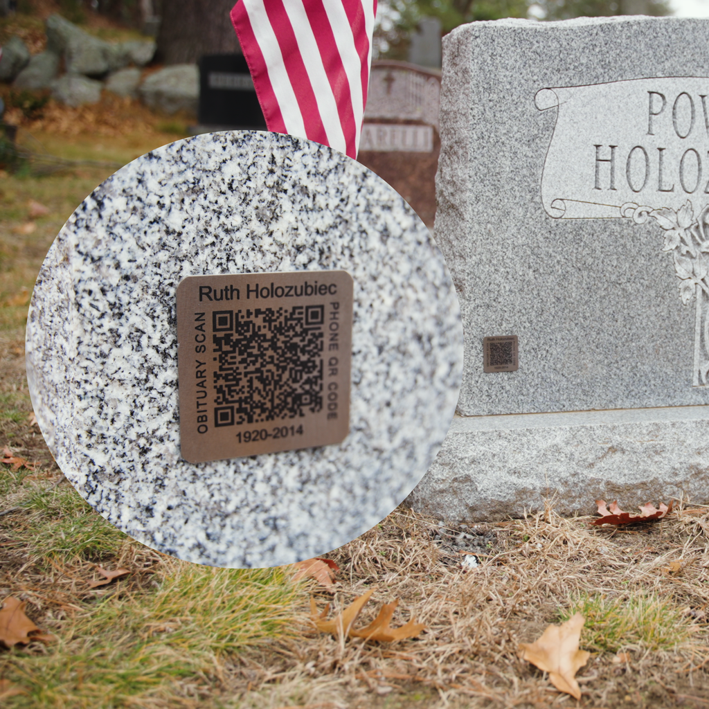 Rememery QR Code Plaque + Legacy Site